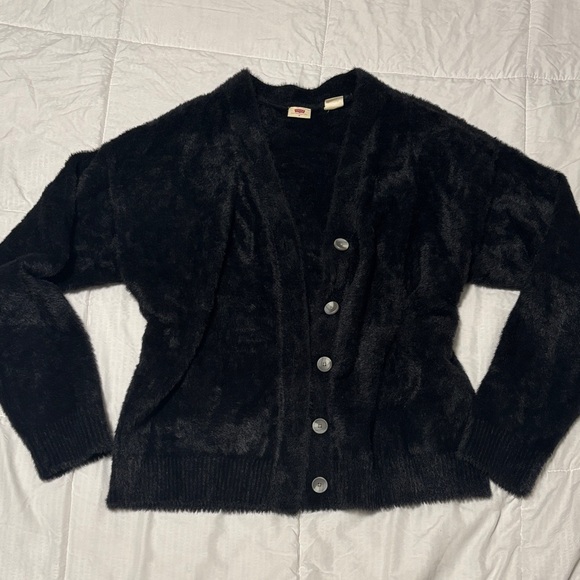 Levi's Jackets & Blazers - Levi's Black Fuzzy Outerwear